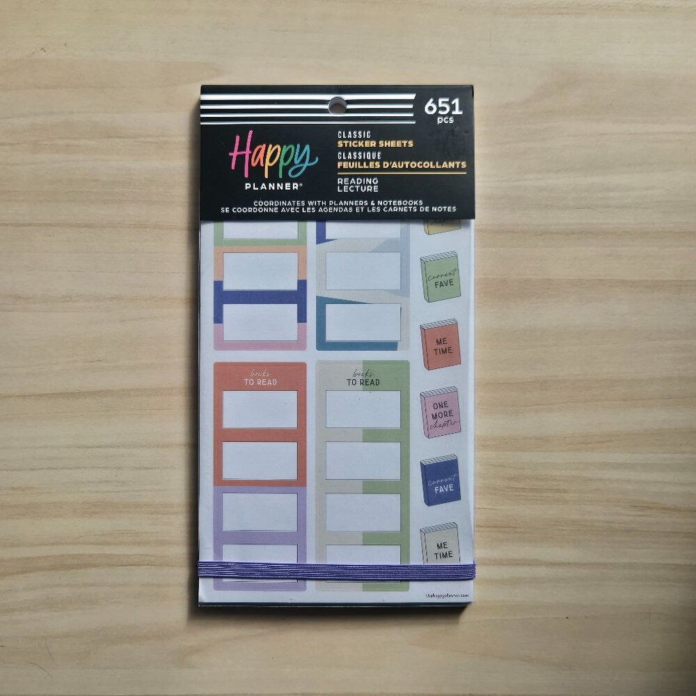 New Happy Planner Reading Lecture Sticker Set - Ships next day!